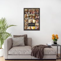 Печать вертикального коллажа 42х60 в рамке цвета венге