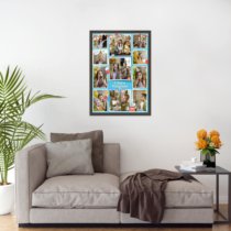 Печать вертикального коллажа 42х60 в рамке цвета венге