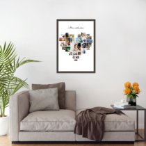 Печать вертикального коллажа 42х60 в рамке цвета венге