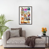 Печать вертикального коллажа 42х60 в рамке цвета венге