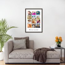 Печать вертикального коллажа 42х60 в рамке цвета венге