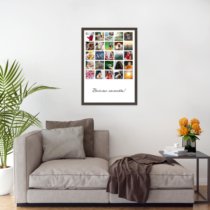 Печать вертикального коллажа 42х60 в рамке цвета венге