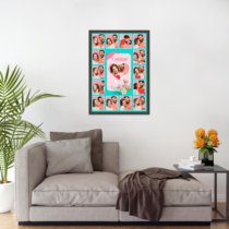 Печать вертикального коллажа 42х60 в рамке цвета венге