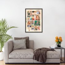 Печать вертикального коллажа 42х60 в рамке цвета венге