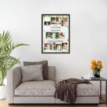 Печать вертикального коллажа 42х60 в рамке цвета венге