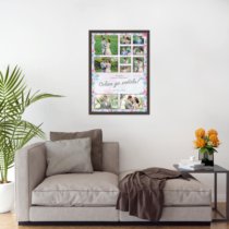 Печать вертикального коллажа 42х60 в рамке цвета венге