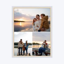 Печать вертикального коллажа в белой рамке 30х40 с загрузкой фотографий