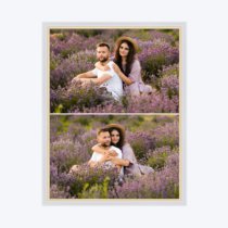 Печать вертикального коллажа в белой рамке 30х40 с загрузкой фотографий