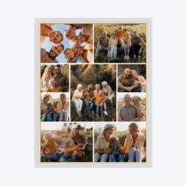 Печать вертикального коллажа в белой рамке 30х40 с загрузкой фотографий