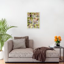 Печать вертикального коллажа в белой рамке 30х40 с загрузкой фотографий