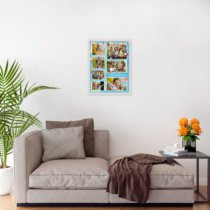 Печать вертикального коллажа в белой рамке 30х40 с загрузкой фотографий