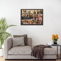 Печать горизонтального коллажа 60х42 в рамке цвета венге