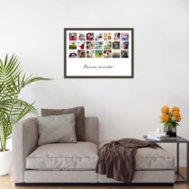 Печать горизонтального коллажа 60х42 в рамке цвета венге