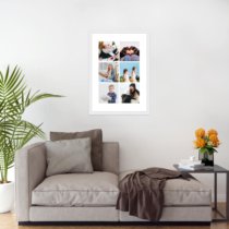 Печать вертикального коллажа 42х60 в белой рамке