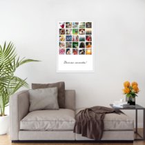 Печать вертикального коллажа 42х60 в белой рамке