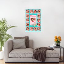 Печать вертикального коллажа 42х60 в белой рамке