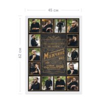 Печать вертикального коллажа 42х60 в белой рамке