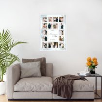 Печать вертикального коллажа 42х60 в белой рамке
