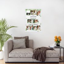Печать вертикального коллажа 42х60 в белой рамке