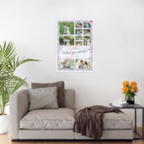 Печать вертикального коллажа 42х60 в белой рамке
