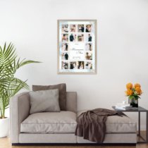 Печать вертикального коллажа 42х60 в бежево-золотистой рамке