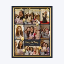 Печать вертикального коллажа в чёрной рамке 30х40 с загрузкой фотографий