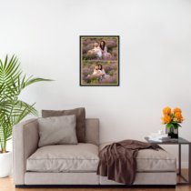 Печать вертикального коллажа в чёрной рамке 30х40 с загрузкой фотографий