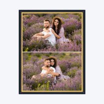 Печать вертикального коллажа в чёрной рамке 30х40 с загрузкой фотографий