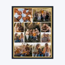 Печать вертикального коллажа в чёрной рамке 30х40 с загрузкой фотографий