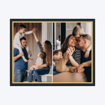 Печать горизонтального коллажа в чёрной рамке 40х30 с загрузкой фотографий