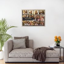 Печать горизонтального коллажа 60х42 в бежево-золотистой рамке