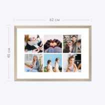Печать горизонтального коллажа 60х42 в бежево-золотистой рамке