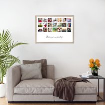 Печать горизонтального коллажа 60х42 в бежево-золотистой рамке