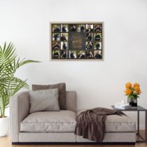 Печать горизонтального коллажа 60х42 в бежево-золотистой рамке