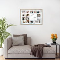 Печать горизонтального коллажа 60х42 в бежево-золотистой рамке