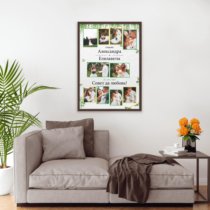 Печать вертикального коллажа 62х87 в рамке цвета венге