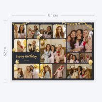 Печать горизонтального коллажа 87х62 в белой рамке