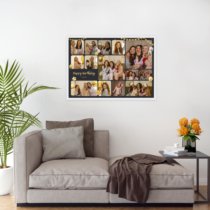 Печать горизонтального коллажа 87х62 в белой рамке