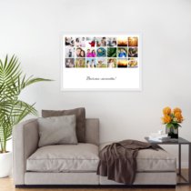 Печать горизонтального коллажа 87х62 в белой рамке