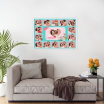 Печать горизонтального коллажа 87х62 в белой рамке