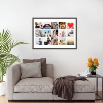 Печать горизонтального коллажа 87х62 в рамке цвета венге