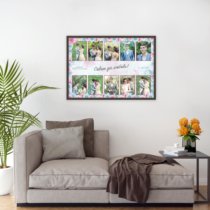 Печать горизонтального коллажа 87х62 в рамке цвета венге