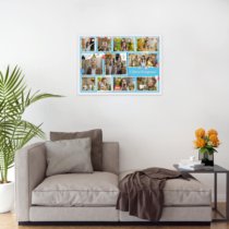 Печать горизонтального коллажа 60х42 в белой рамке