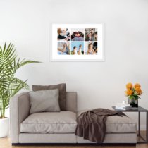 Печать горизонтального коллажа 60х42 в белой рамке