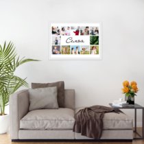 Печать горизонтального коллажа 60х42 в белой рамке