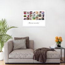 Печать горизонтального коллажа 60х42 в белой рамке