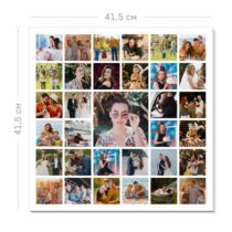 Печать фотоколлажа на холсте 41.5х41.5 на 33 фото Печать фотоколлажа на холсте 41.5х41.5 на 33 фото