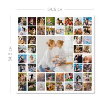 Печать фотоколлажа на холсте 54.5x54.5 см на 49 фото Печать фотоколлажа на холсте 54.5x54.5 см на 49 фото