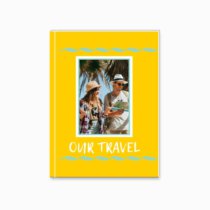 Печать шаблона «Ourtravel» на принтбуке премиум 15x21 вид обложки Печать шаблона «Ourtravel» на принтбуке премиум 15x21 вид обложки