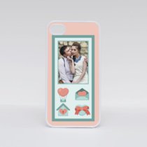 Печать шаблона «Волшебный день» на плоских чехлах для iPhone 4 и 4S Печать шаблона «Волшебный день» на плоских чехлах для iPhone 4 и 4S